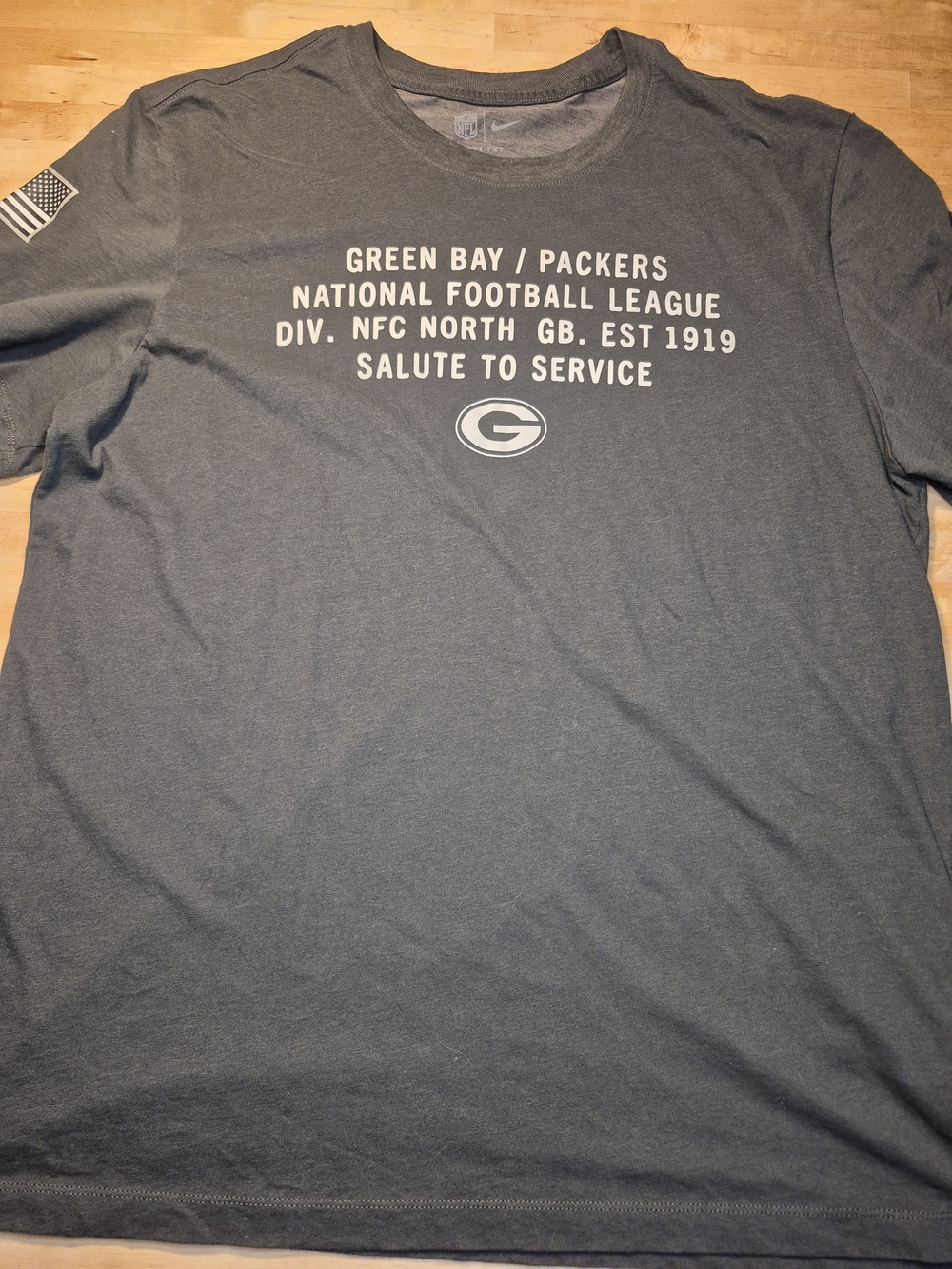 Nike Olive Green, Green Bay Packers Salute to Service Short Sleeve Tee